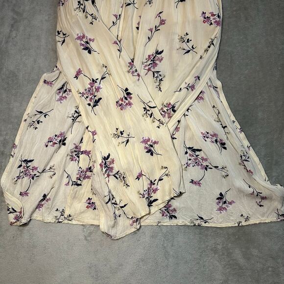 Showpo Midi Wrap Dress Women Size 6 Floral V-Neck Cottagecore Boho Summer Flowy - Picture 5 of 15